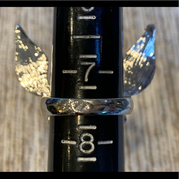 Huge & Wide Silver Skull w Wings Statement Cocktail Ring Size 7.5 - Picture 7 of 11